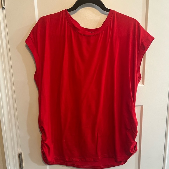 Vibrant Red Women's Short Sleeve Top - Picture 1 of 3